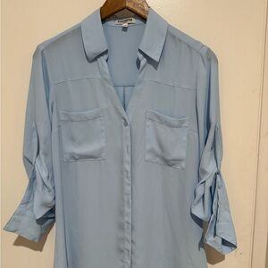 Express Portofino Light Blue Button Down Shirt